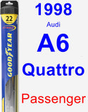 Passenger Wiper Blade for 1998 Audi A6 Quattro - Hybrid