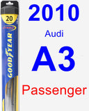 Passenger Wiper Blade for 2010 Audi A3 - Hybrid