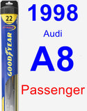 Passenger Wiper Blade for 1998 Audi A8 - Hybrid