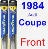 Front Wiper Blade Pack for 1984 Audi Coupe - Hybrid