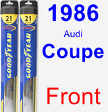 Front Wiper Blade Pack for 1986 Audi Coupe - Hybrid