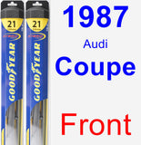 Front Wiper Blade Pack for 1987 Audi Coupe - Hybrid