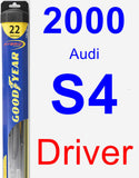 Driver Wiper Blade for 2000 Audi S4 - Hybrid