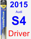 Driver Wiper Blade for 2015 Audi S4 - Hybrid