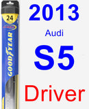 Driver Wiper Blade for 2013 Audi S5 - Hybrid