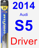 Driver Wiper Blade for 2014 Audi S5 - Hybrid