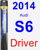 Driver Wiper Blade for 2014 Audi S6 - Hybrid