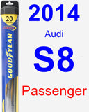 Passenger Wiper Blade for 2014 Audi S8 - Hybrid