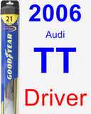 Driver Wiper Blade for 2006 Audi TT - Hybrid