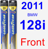 Front Wiper Blade Pack for 2011 BMW 128i - Hybrid