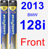 Front Wiper Blade Pack for 2013 BMW 128i - Hybrid