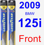 Front Wiper Blade Pack for 2009 BMW 125i - Hybrid