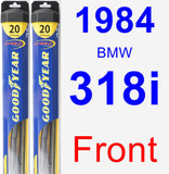 Front Wiper Blade Pack for 1984 BMW 318i - Hybrid