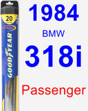 Passenger Wiper Blade for 1984 BMW 318i - Hybrid