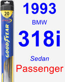 Passenger Wiper Blade for 1993 BMW 318i - Hybrid