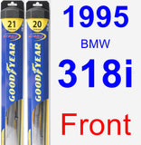 Front Wiper Blade Pack for 1995 BMW 318i - Hybrid