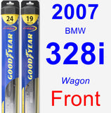 Front Wiper Blade Pack for 2007 BMW 328i - Hybrid