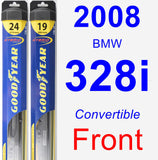 Front Wiper Blade Pack for 2008 BMW 328i - Hybrid