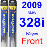 Front Wiper Blade Pack for 2009 BMW 328i - Hybrid