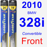 Front Wiper Blade Pack for 2010 BMW 328i - Hybrid