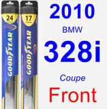 Front Wiper Blade Pack for 2010 BMW 328i - Hybrid