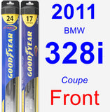 Front Wiper Blade Pack for 2011 BMW 328i - Hybrid