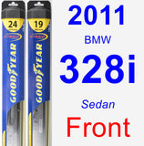 Front Wiper Blade Pack for 2011 BMW 328i - Hybrid