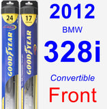 Front Wiper Blade Pack for 2012 BMW 328i - Hybrid