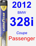 Passenger Wiper Blade for 2012 BMW 328i - Hybrid