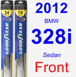 Front Wiper Blade Pack for 2012 BMW 328i - Hybrid