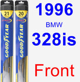 Front Wiper Blade Pack for 1996 BMW 328is - Hybrid