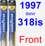 Front Wiper Blade Pack for 1997 BMW 318is - Hybrid