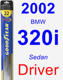 Driver Wiper Blade for 2002 BMW 320i - Hybrid