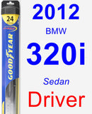 Driver Wiper Blade for 2012 BMW 320i - Hybrid