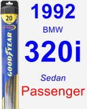 Passenger Wiper Blade for 1992 BMW 320i - Hybrid