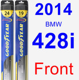 Front Wiper Blade Pack for 2014 BMW 428i - Hybrid