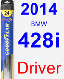 Driver Wiper Blade for 2014 BMW 428i - Hybrid