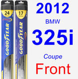 Front Wiper Blade Pack for 2012 BMW 325i - Hybrid