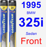 Front Wiper Blade Pack for 1995 BMW 325i - Hybrid