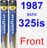 Front Wiper Blade Pack for 1987 BMW 325is - Hybrid