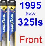 Front Wiper Blade Pack for 1995 BMW 325is - Hybrid