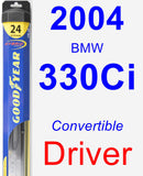 Driver Wiper Blade for 2004 BMW 330Ci - Hybrid