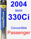 Passenger Wiper Blade for 2004 BMW 330Ci - Hybrid