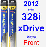 Front Wiper Blade Pack for 2012 BMW 328i xDrive - Hybrid