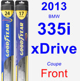 Front Wiper Blade Pack for 2013 BMW 335i xDrive - Hybrid