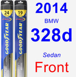 Front Wiper Blade Pack for 2014 BMW 328d - Hybrid