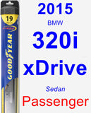 Passenger Wiper Blade for 2015 BMW 320i xDrive - Hybrid