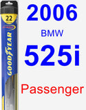 Passenger Wiper Blade for 2006 BMW 525i - Hybrid