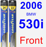 Front Wiper Blade Pack for 2006 BMW 530i - Hybrid