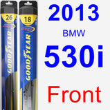 Front Wiper Blade Pack for 2013 BMW 530i - Hybrid